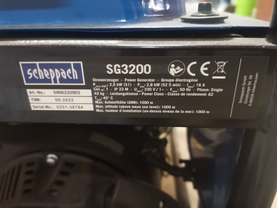 Agregat prądotwórczy Scheppach SG3200