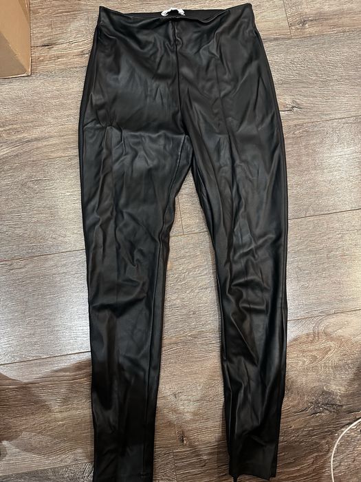 Spodnie wysoki stan leginsy eko skora rozmiar S