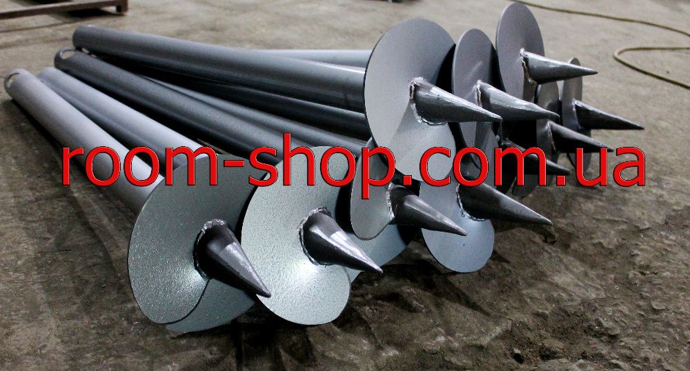 Геошуруп, сваи винтовые, гвинтові палі, монтаж, производство, СКИДКИ