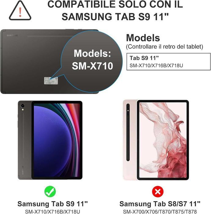 JADEMALL etui klawiatura bluetooth Samsung Galaxy Tab S9 11" S9 FE róż