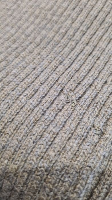 Szal Szalik Polo Ralph Lauren. Wełna dzianina. Kolor Khaki Zielony