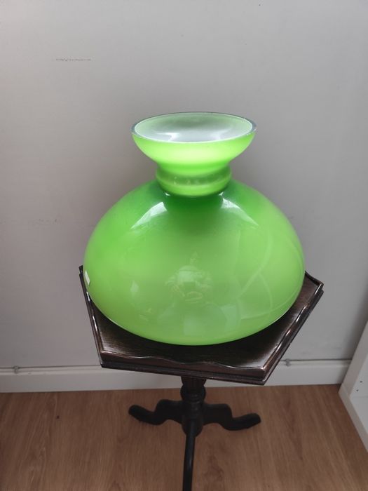 Abajur / candeeiro teto de louça verde