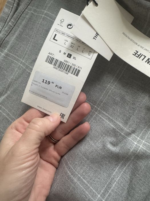 Nowe spodnie eleganckie męskie Zara rozm. L