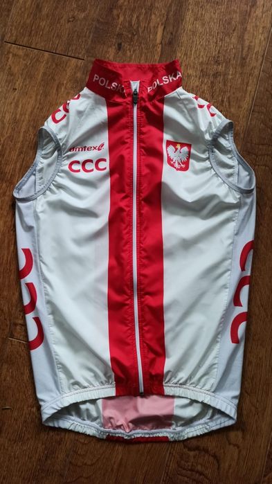Kamizelka kolarska rowerowa Reprezentacji Polski CCC Dmtex roz. S