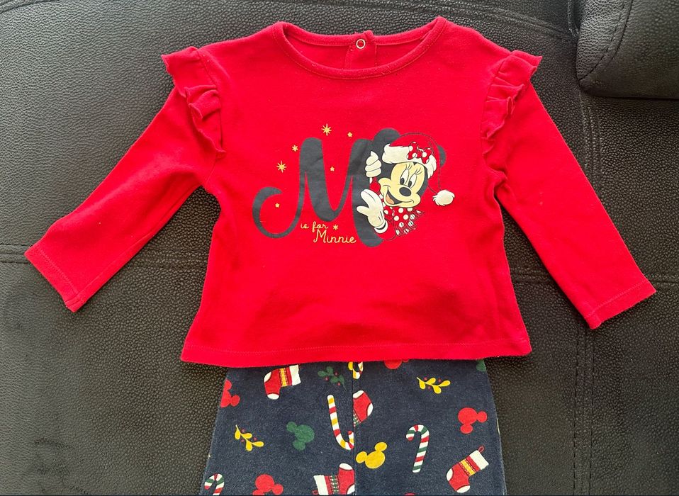 Conjunto Camisola + Calças Minnie Natal MO Kids (6-9M)