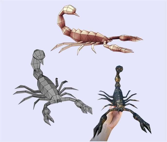 Электронная развертка Скорпиона в формате pdf Papercraft