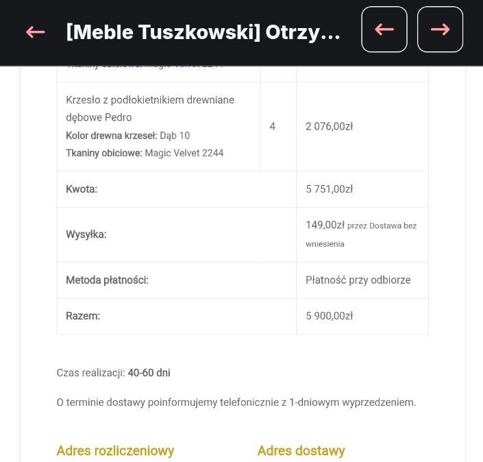 Krzesła dębowe Pedro Tuszkowski 8szt