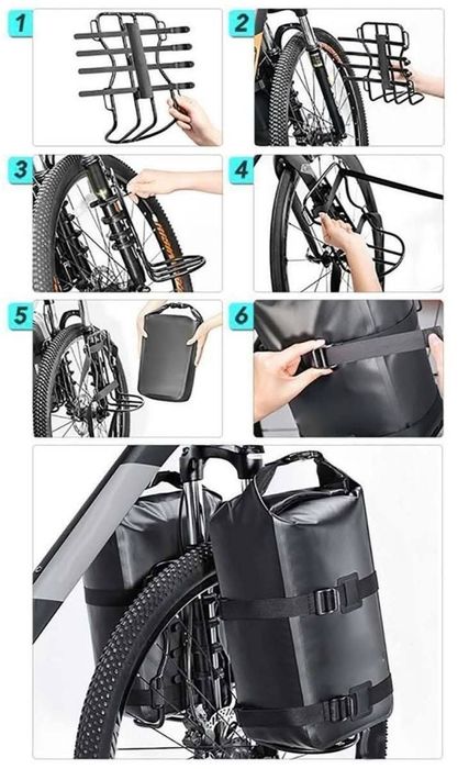 Рамка-кейдж на вилку велосипеда, сумки 10л,комплект, багажник на перед