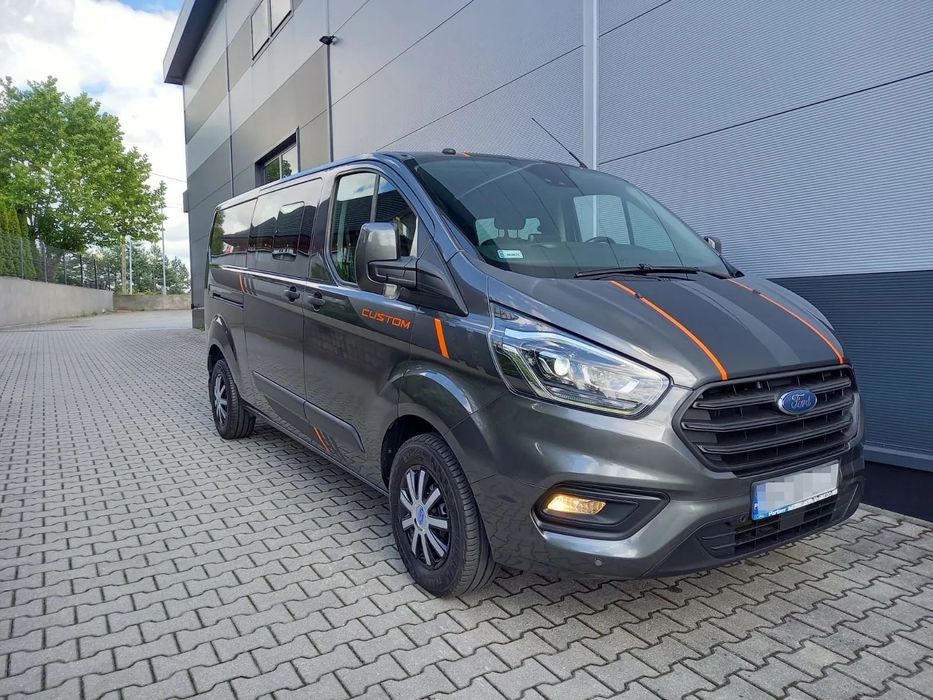 Ford Transit Custom I właściciel 6-osobowy Brygadówka Długa wersja SERWIS ASO FORD KRAKÓW