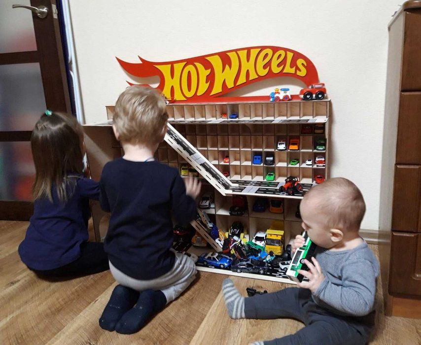 гараж деревяний,парковка дитяча,паркинг детский,трек,еко игрушка