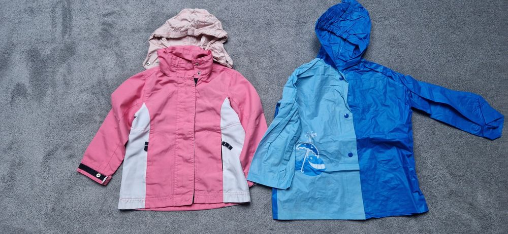 Kurtka wiosenno- letnia + Kurtka przeciwdeszczowa rozm 98cm