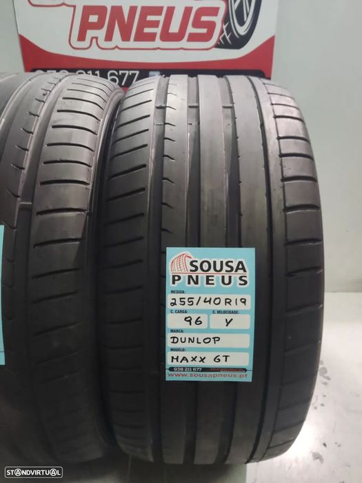 2 pneus semi novos 255-40r19 dunlop - oferta da entrega