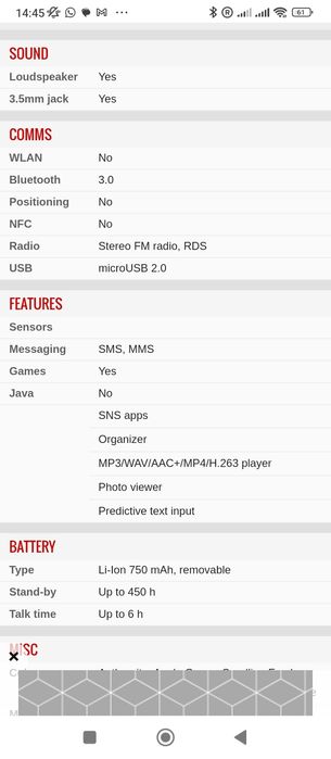 Smartphone Alcatel One Touch 2010G