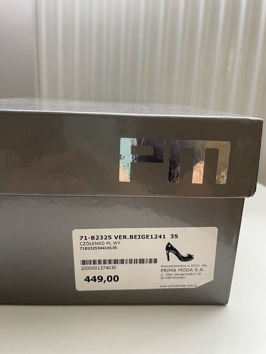 Szpilki czółenka Prima Moda 35 beżowe nude