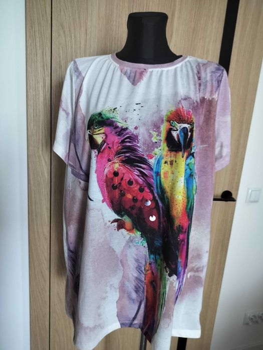 WAWA turecka bluzka damska 48 efektowne pastele super 4XL