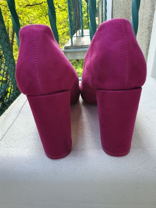 Buty na wysokim obcasie różowe fuksja różowe Seastar rozm. 40