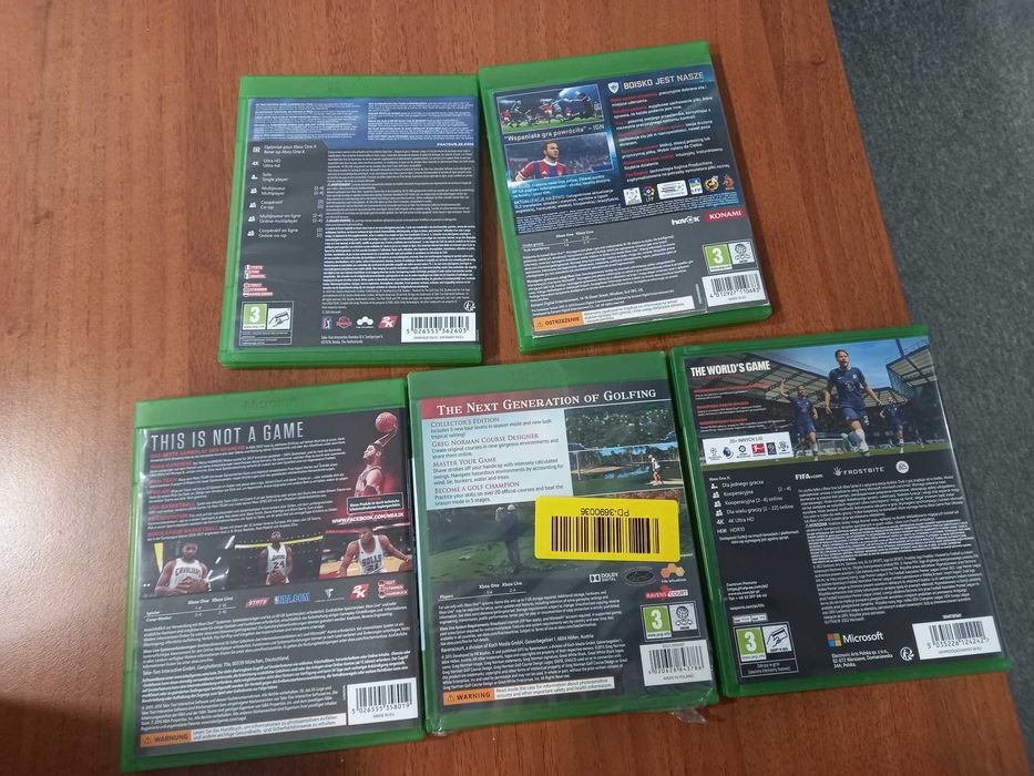 5 gier sportowych na xbox one xbox series X FIFA / Golf/ NBA / PESiK / Pga Tour