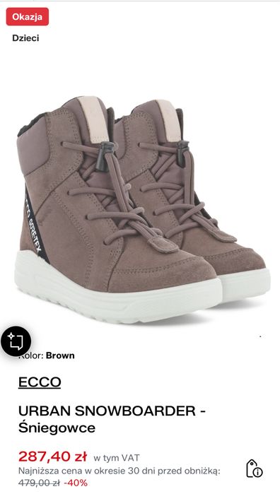 Buty Ecco zimowe 28