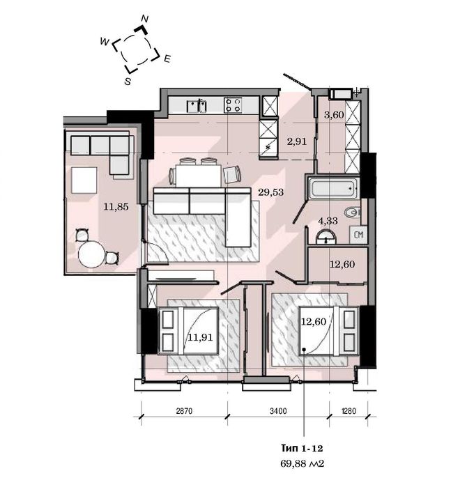 ЖК Маяк 70 м2. Mayak Парк Шевченко Набережная Фестивальный