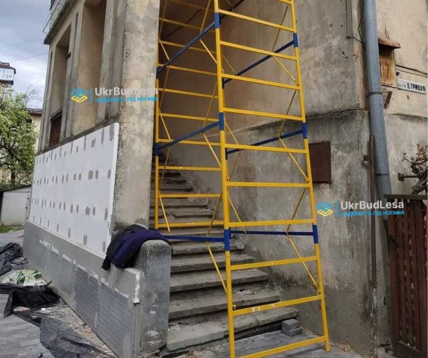 Вишка тура 1,7х0,8/Вышка тура на колесах/Міні підмости Мастерок/Помост