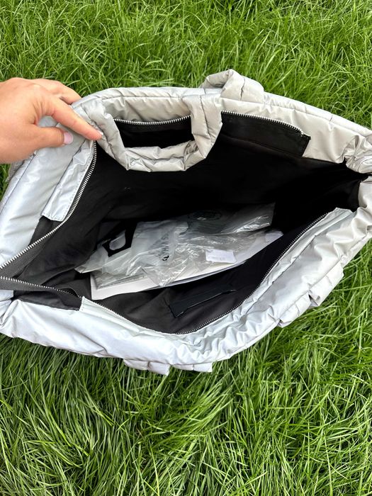 Сумка Topshop puffer tote bag in silver