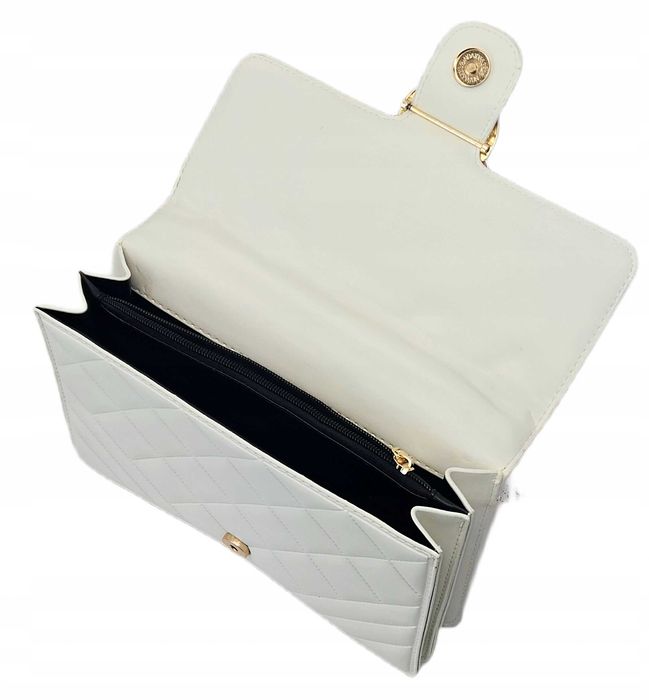 Torebka Listonoszka Damska Kopertówka Trzykomorowa Skóra Fuksja Birds