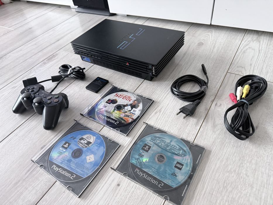PlayStation 2 PS2 Pad + Karta pamięci + Gry