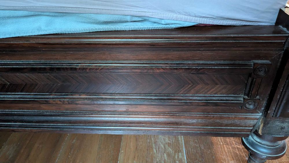 Cama casal 130x190 madeira maciça vintage artesanal