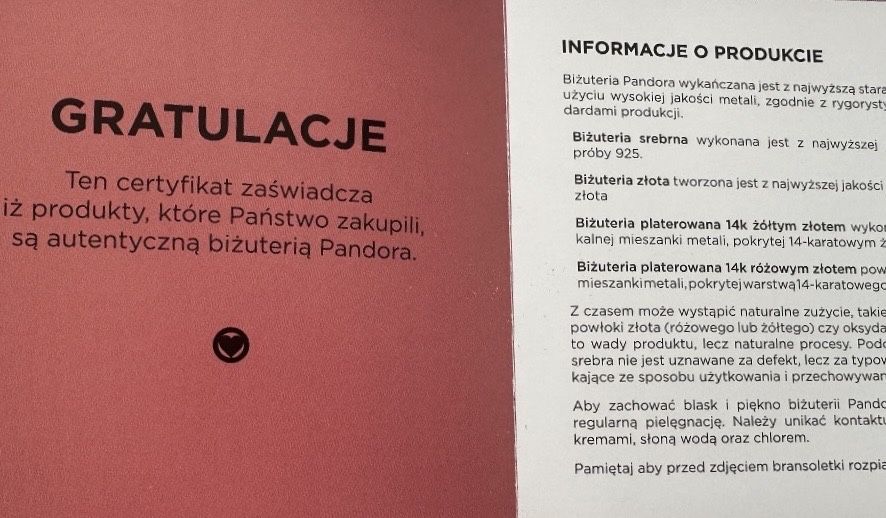 Bransoletka PANDORA 18 cm Polerowane srebro + certyfikat+ pudełko Model bangle