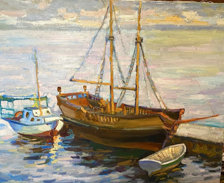 Картини. Морські пейзажі. Кораблі. Крим. 1985р., 2002р. .