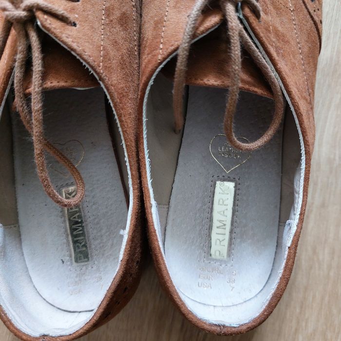 Półbuty damskie brązowe ze sznurówkami primark 38 uk 5