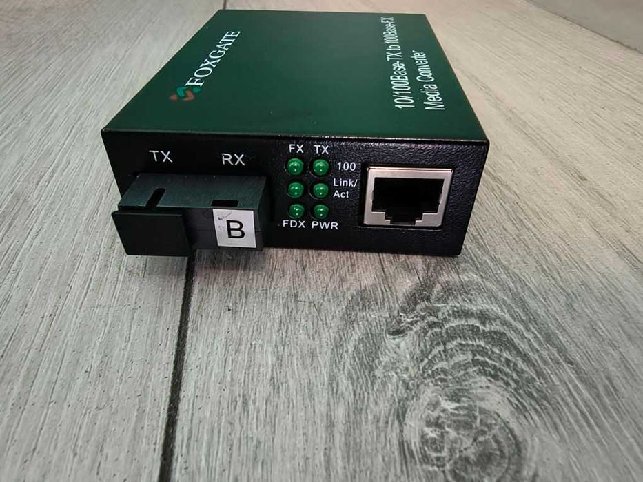 Медіаконвертер FoxGate EC-B-0,1-1SM-1550nm-20-LFP Б\В