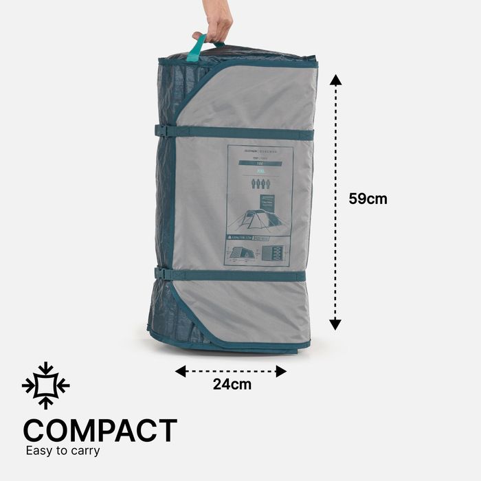 Tenda de Campismo 4 pessoas, MH100 XXL