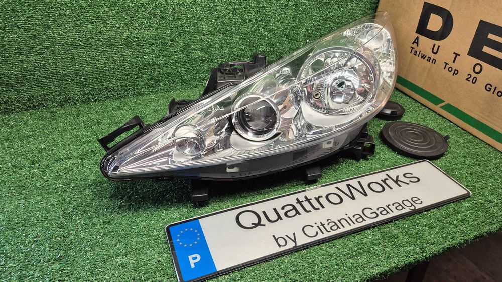 Otica Farol Esquerdo Peugeot 207 WA WC WK SW WD CC 2006 a 2013 Ref. 550-1140L-LDEMF NOVO DEPO