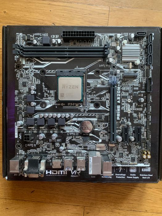 Набір материнська плата asus prime A320M-K та Ryzen 5 2600x