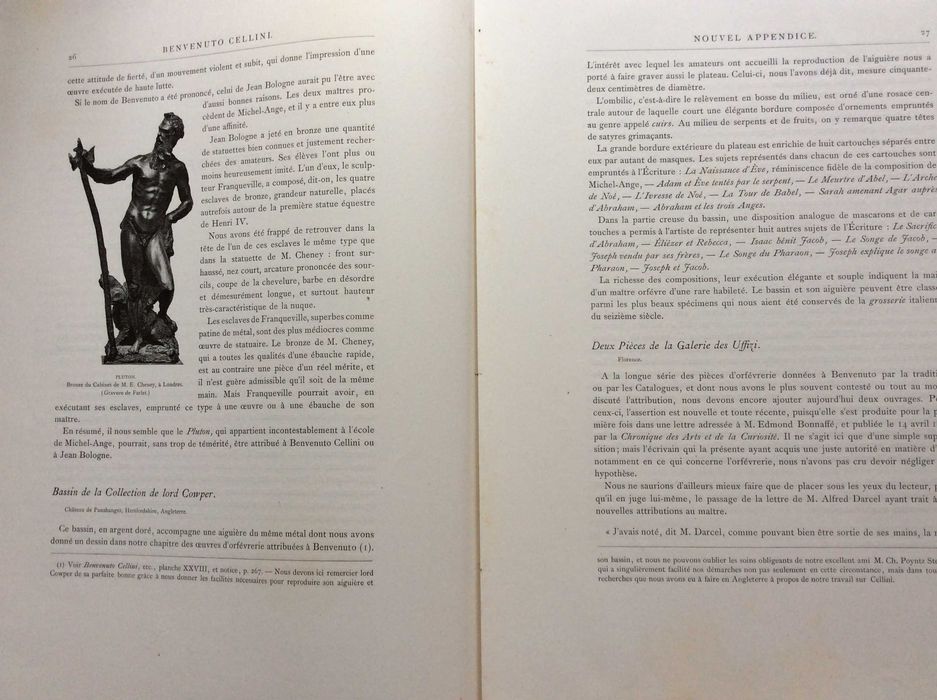 Benvenuto Cellini: Nouvel Appendice aux... 1884. Raro
