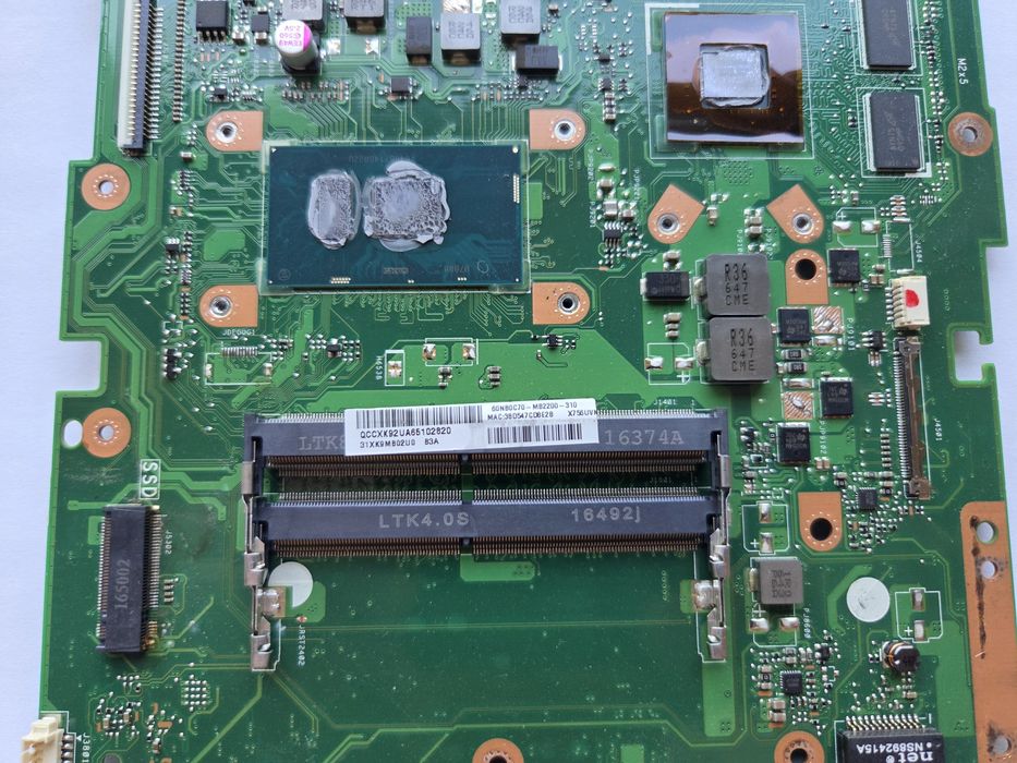 Uszkodzona płyta główna + procesor i5 gen 7 do laptopa ASUS K756UV T4274T