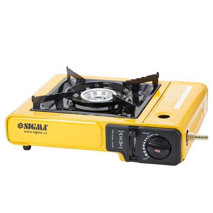 Плита газова одноконфорочна з п'єзопідпалом і адаптером (кейс)