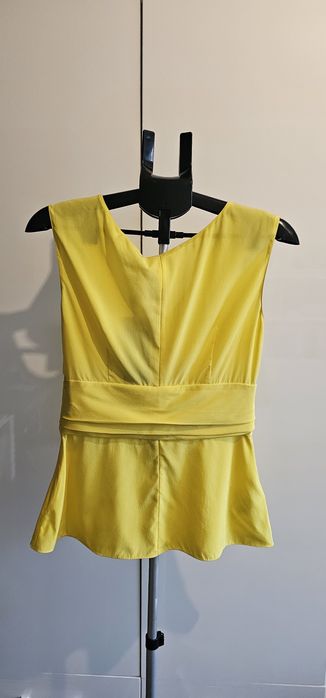 Bluzka Hugo Boss kanarkowy żółty jedwab 36 S