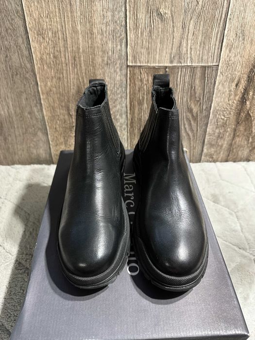 botki męskie skórzane marc o'polo elastic panelled chunky 41