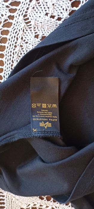 Koszulka Alpha Industries, S, męska, czarna