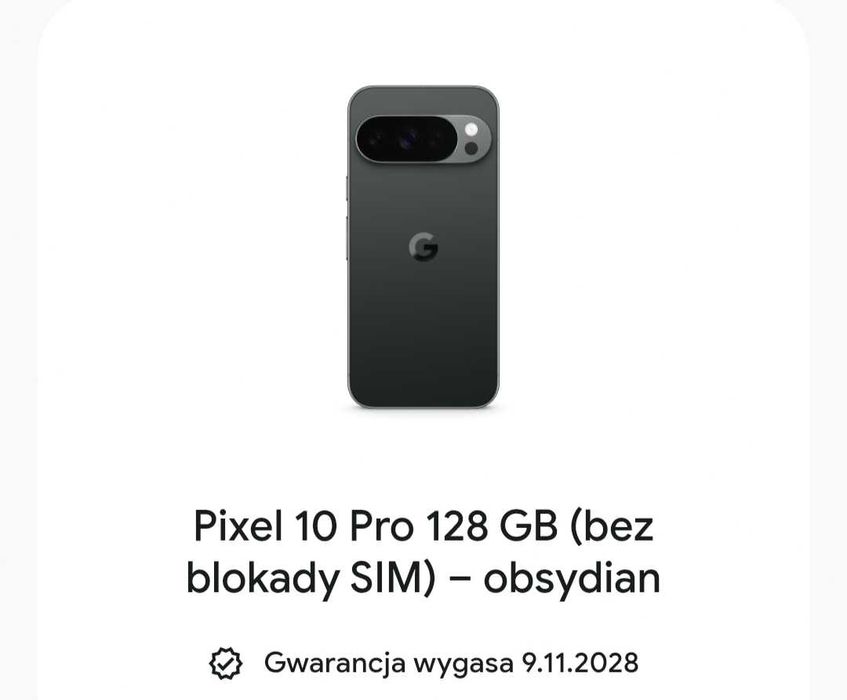 Nowy Pixel 10 Pro 16/128gb DOWÓD ZAKUPU czarny