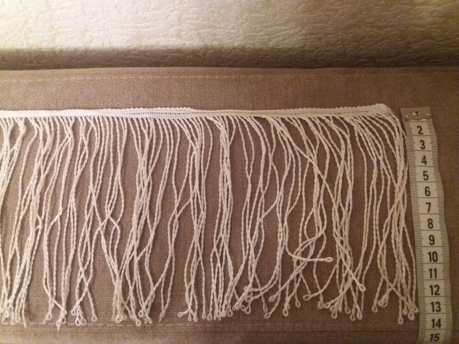 Тесьма-бахрома белая