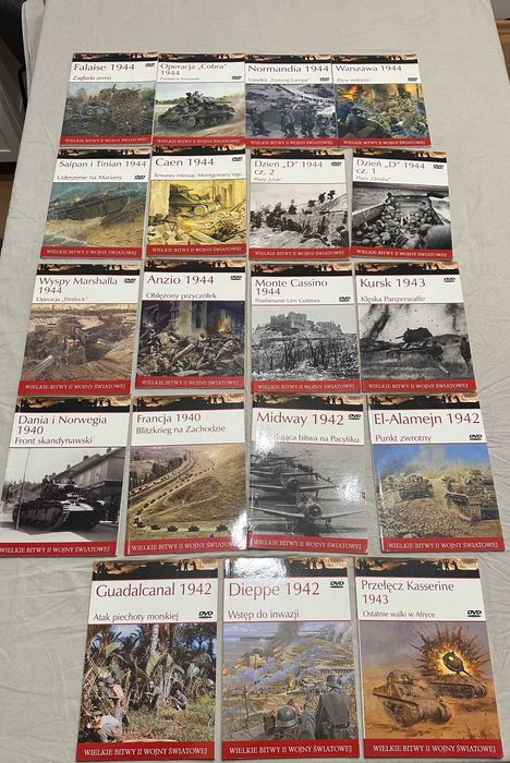 Wielkie Bitwy II Wojny światowej x35 z DVD (Osprey Publishing) | DARMOWA wysyłka