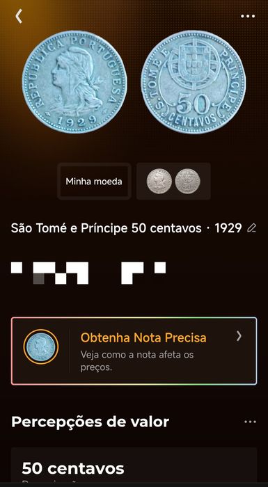 Moeda de são Tomé e príncipe 1929
