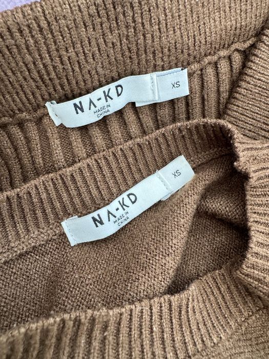 NA-KD dzianinowy komplet Sweter + Spódnica