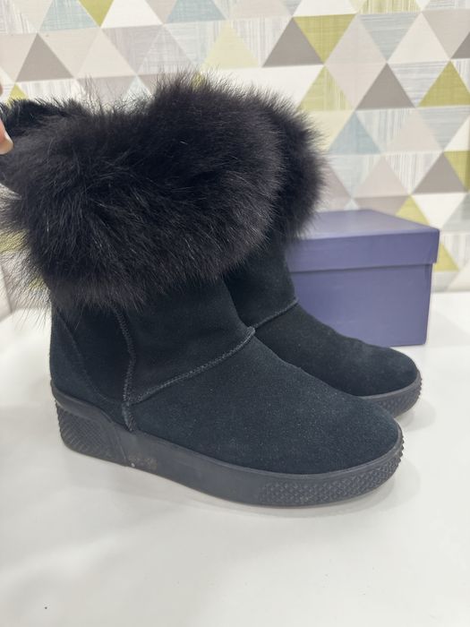 Зимні сапожки, сапоги кожанные теплые