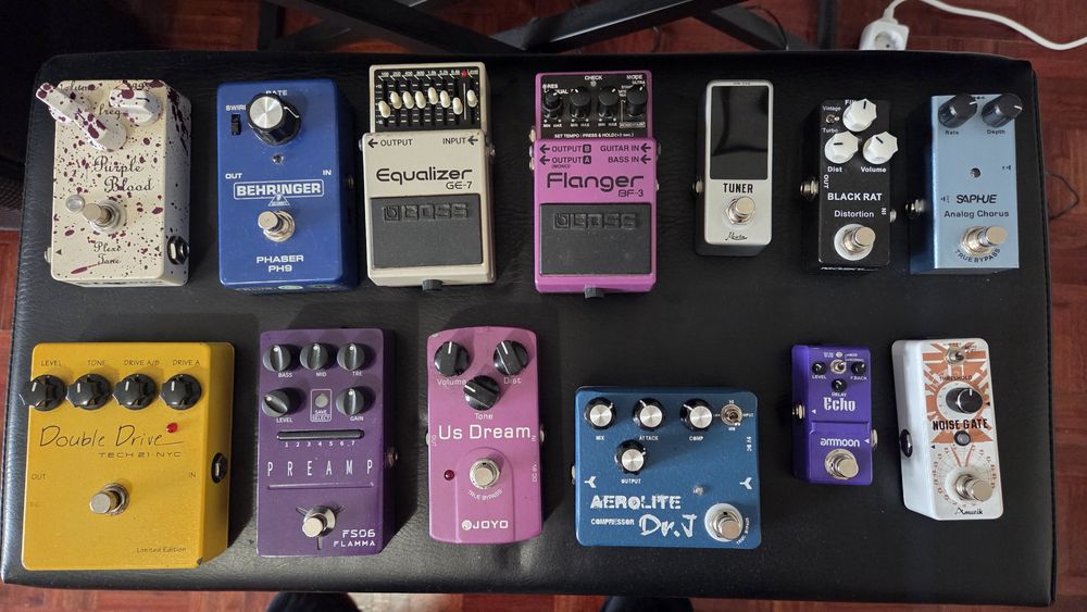 Pedais diversos preços Boss, Tech21, Flamma, Joyo...