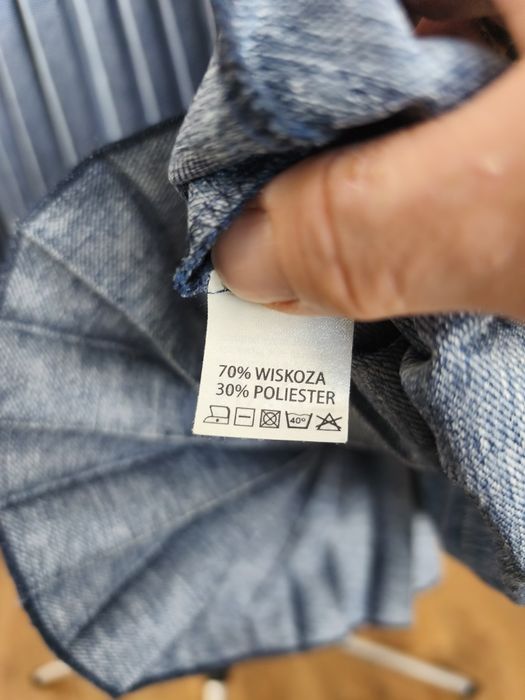 Spódnica midi plisowana jeans wiskoza m