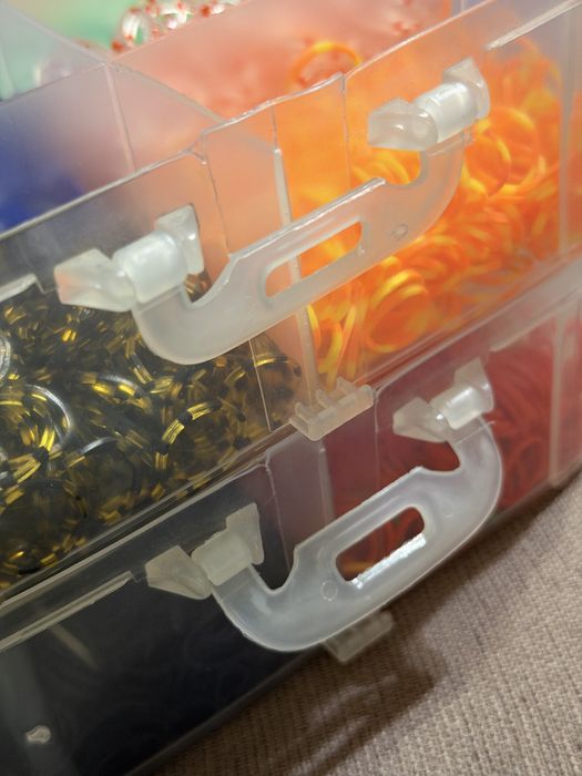 Мега-набір Loom Bands: 3 великі бокси резинок + станки та гачки